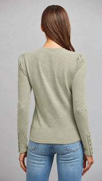 Fate - Slub Knit Puff Sleeve Top