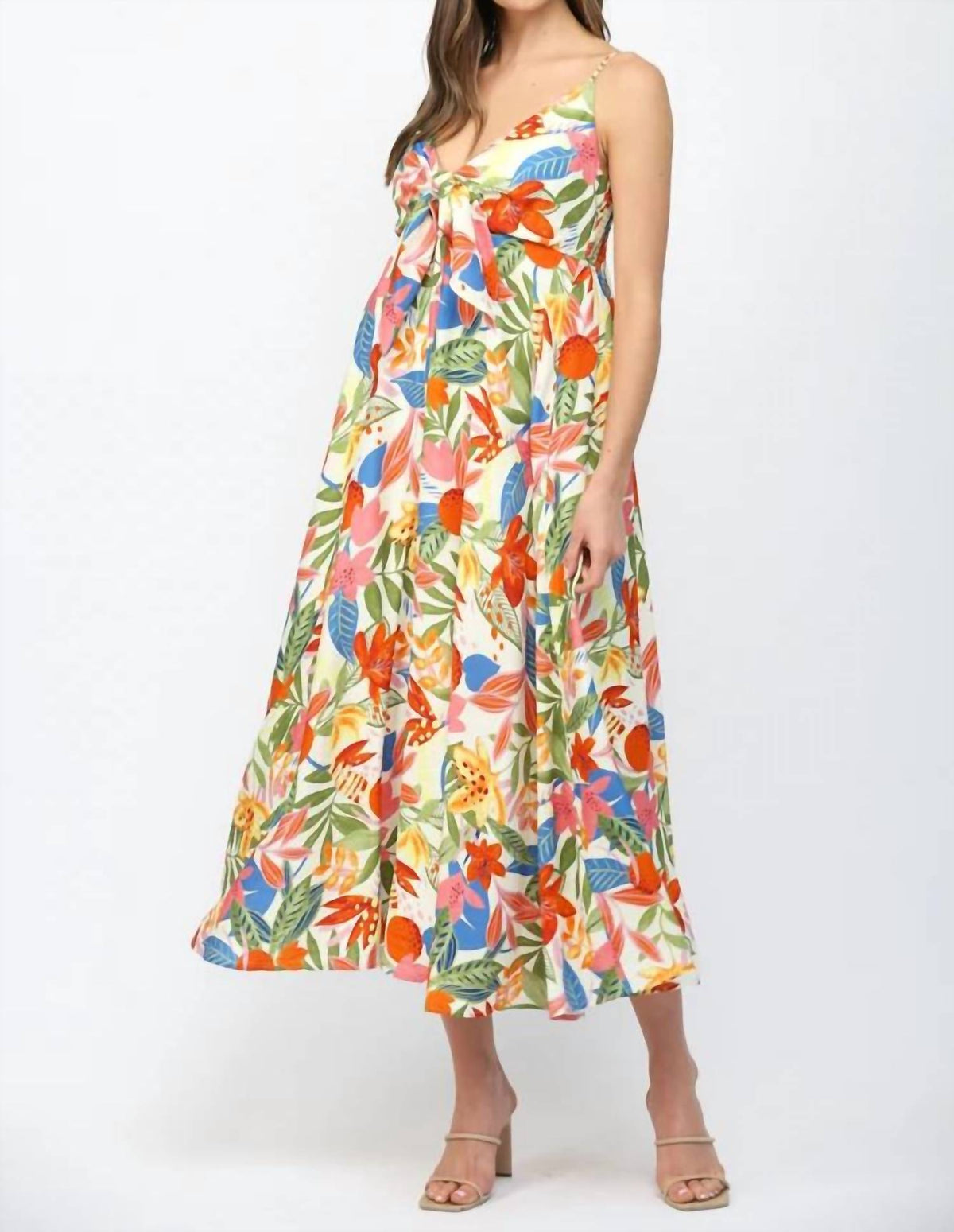 Fate - Spaghetti Strap Midi Dress