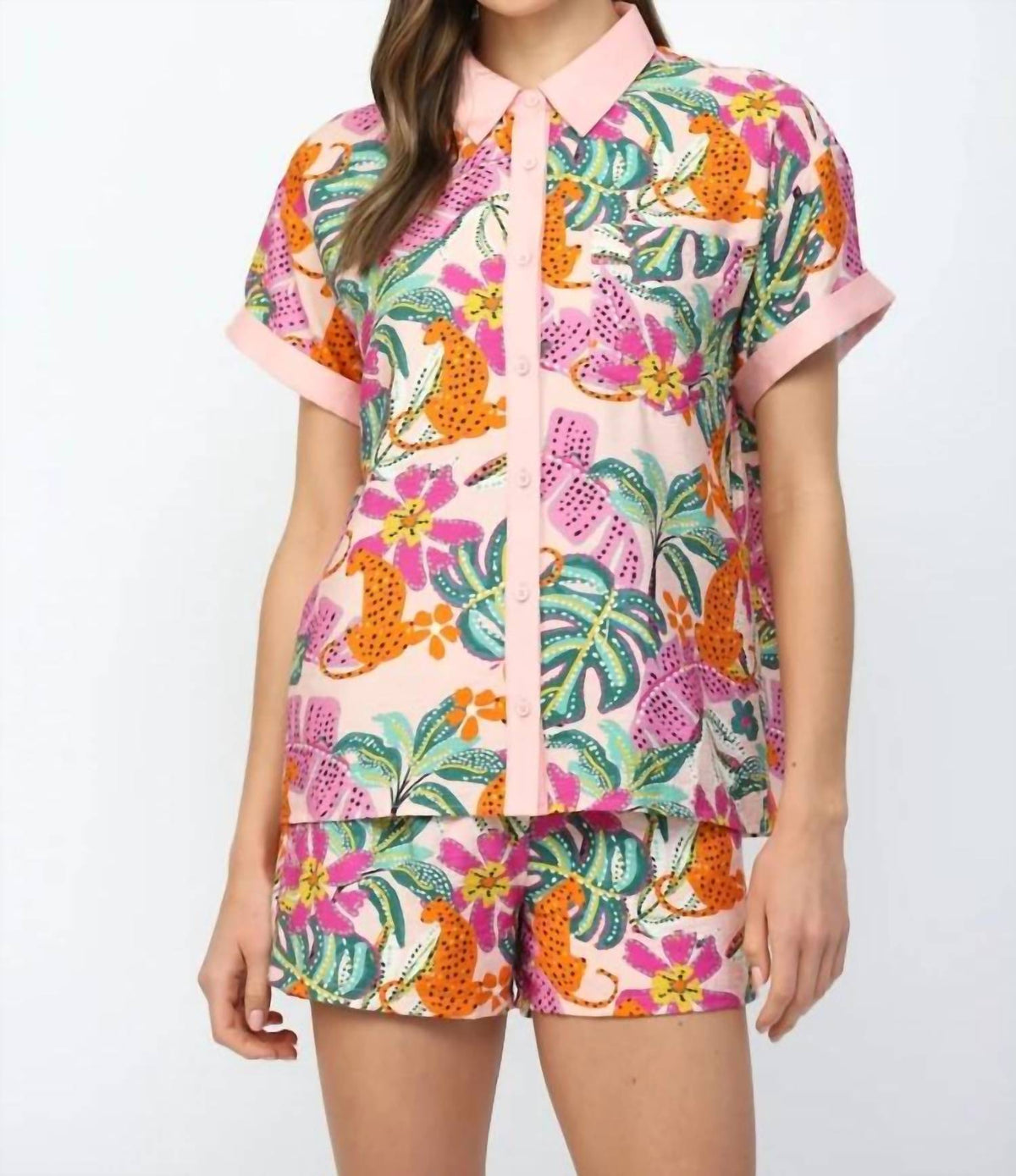 Fate - Women's Jungle Chaos Button Up