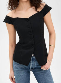 Favorite Daughter - One I Want Off Shoulder Top - black - blouses - clothing