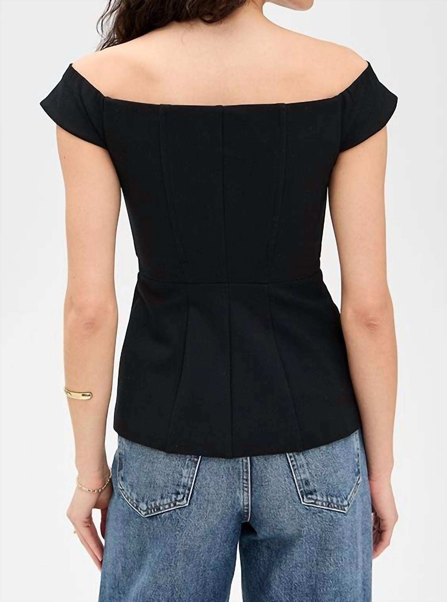 Favorite Daughter - One I Want Off Shoulder Top - black - blouses - clothing