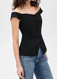 Favorite Daughter - One I Want Off Shoulder Top - black - blouses - clothing