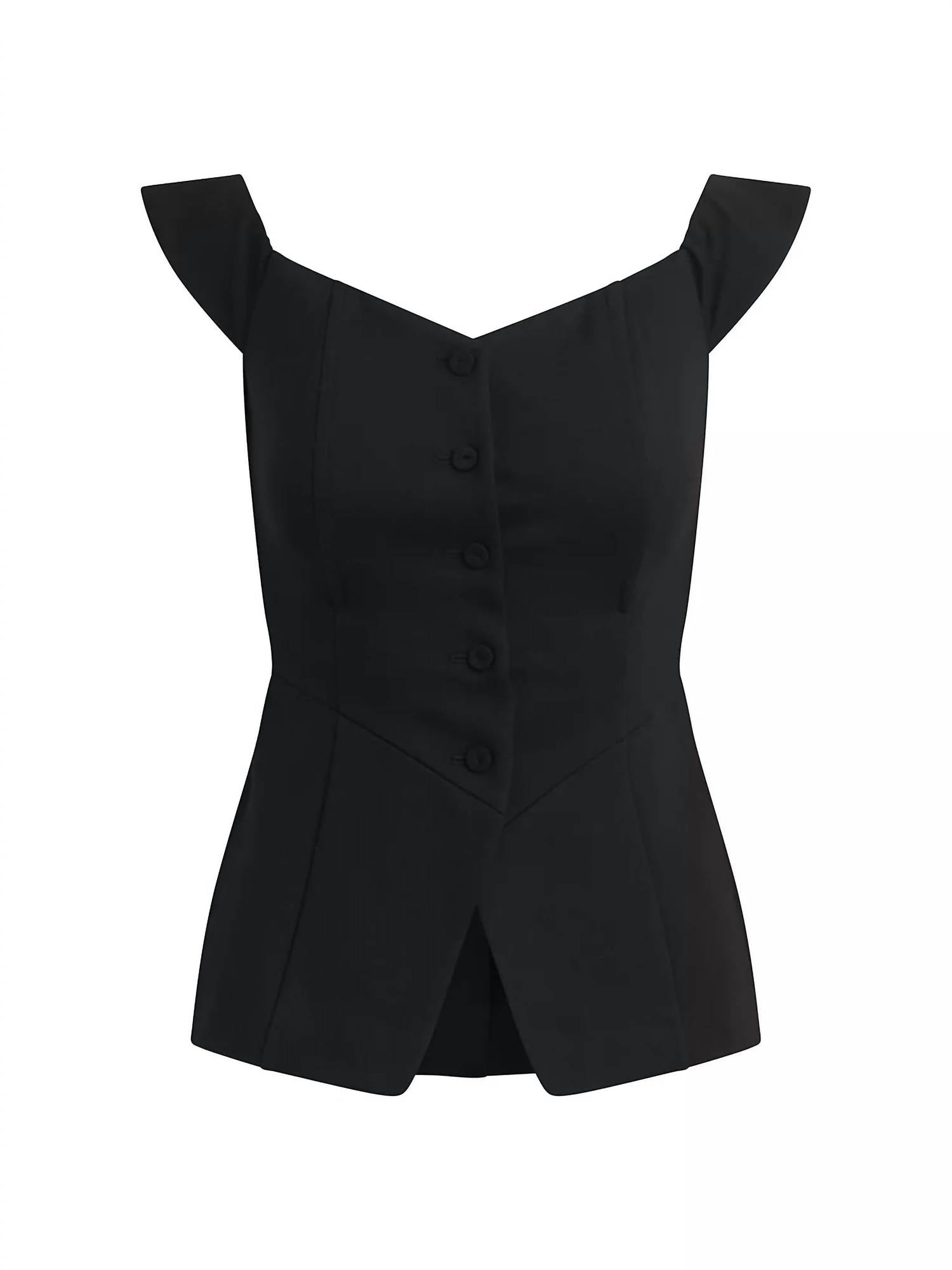Favorite Daughter - One I Want Off Shoulder Top - black - blouses - clothing