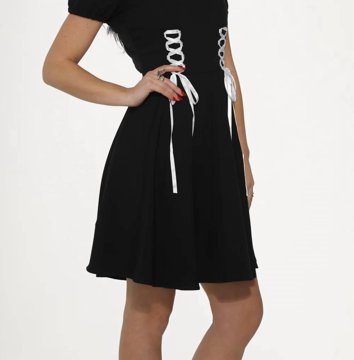 Orchid Bloom - Trim Gothic Swing Dress