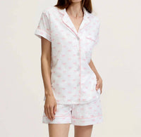 Petite Plume - Blushing Bows Pima Cotton Short Set