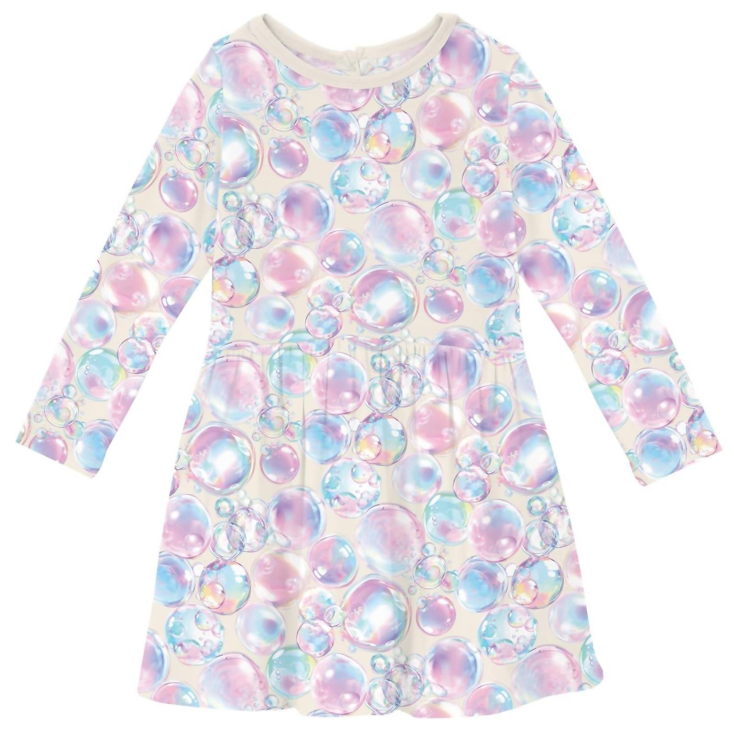 Kickee - Kid's Long Sleeve Twirl Dress With Pockets
