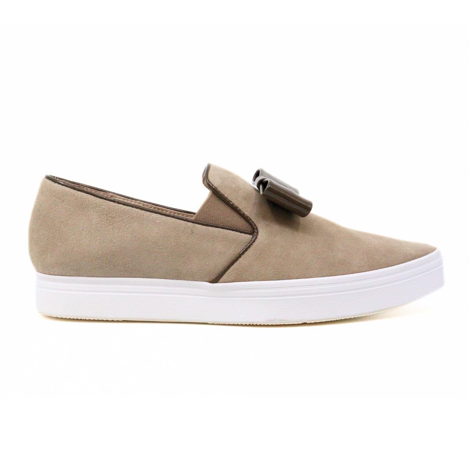 ALL BLACK Women's Tux Slip-on Sneakers in taupe - women's sneaker - alternate view