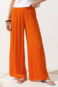Naked Zebra - Smocked Waist Wide Leg Pant