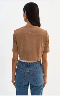 Lamarque - Kirsi Suede Short Sleeve Cropped Jacket