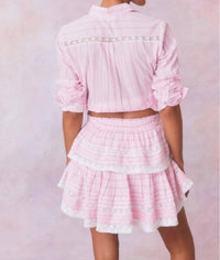 Loveshackfancy - Ruffle Stripe Cotton Mini Skirt