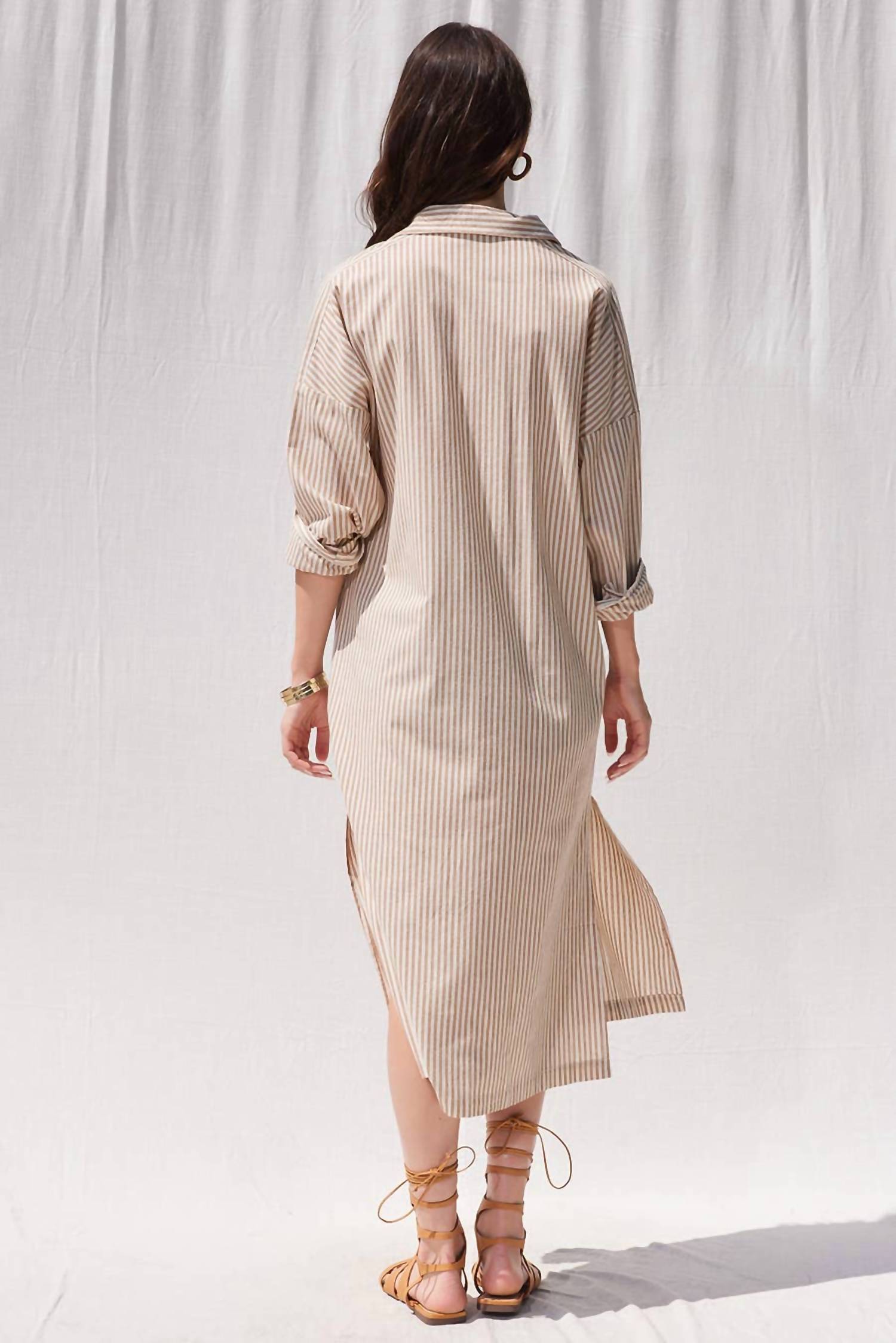 Illa Illa - Stripe Midi Shirt Dress