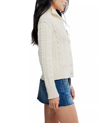 Free People - Cable Collar Cardigan