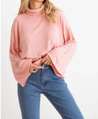 Tasha Apparel - Bella Wide Sleeve Turtleneck Top