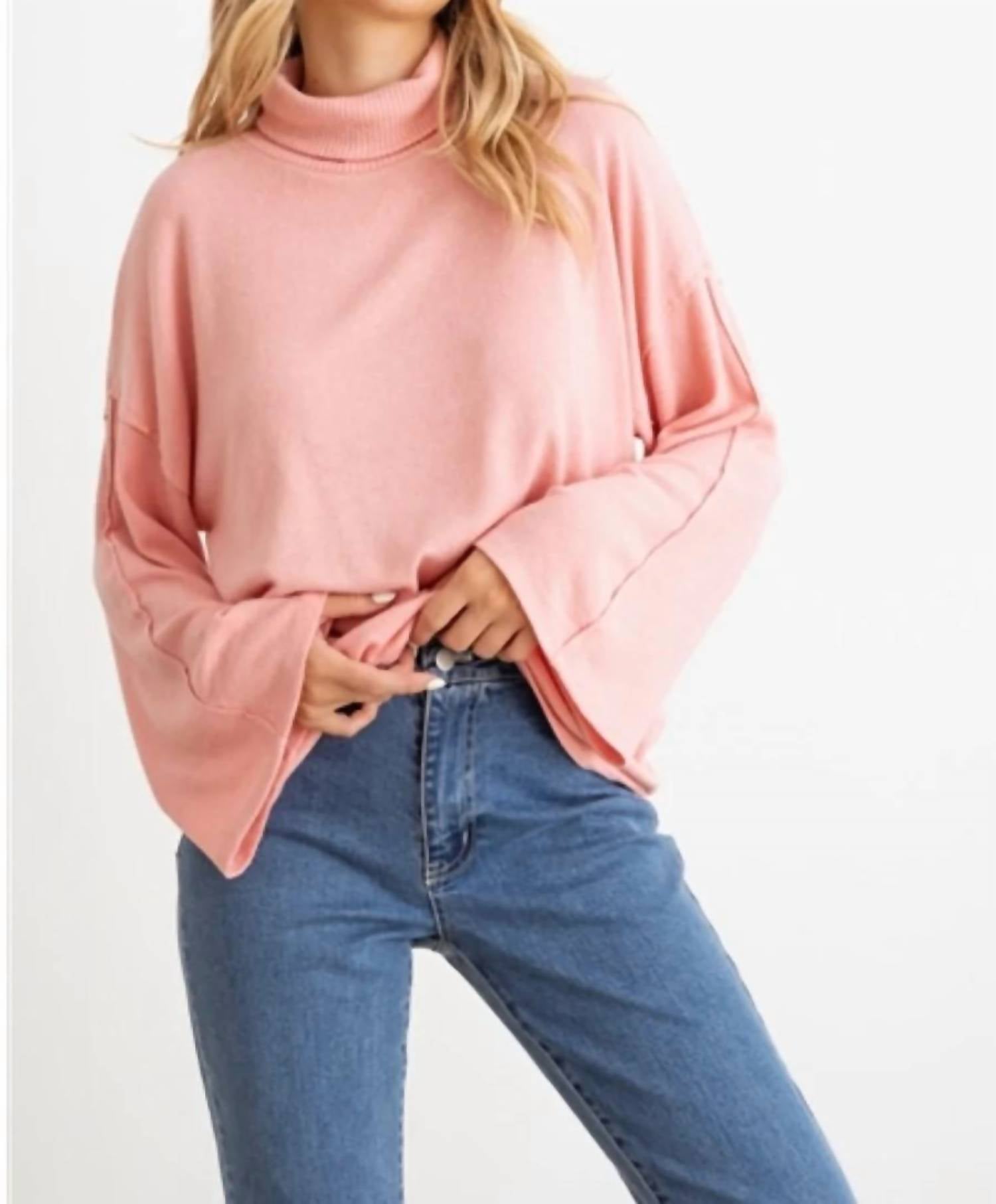 Tasha Apparel - Bella Wide Sleeve Turtleneck Top