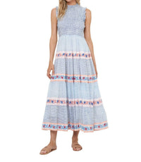 Oliphant - Sleeveless Smocked Maxi Dress