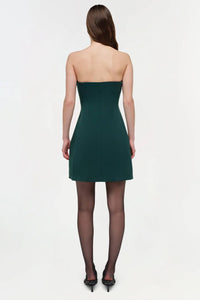 SIMKHAI Devon Mini Dress in emerald - women's dress - alternate view