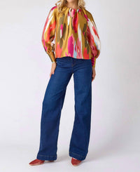 Crosby by Mollie Burch Elizabeth Satin Twill Blouse in the og - women's blouse