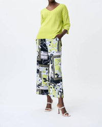 Joseph Ribkoff Lydia Three Quarter Sleeve Top in lime - women's t-shirt