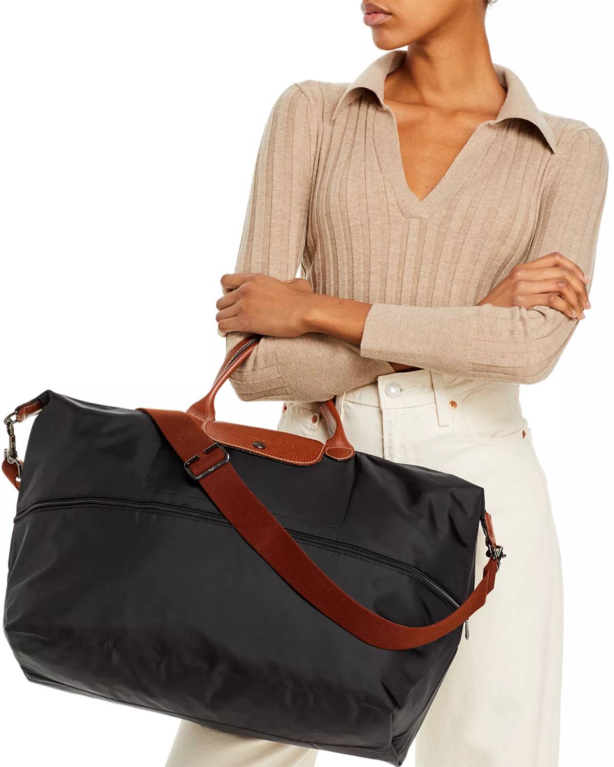 Longchamp - Expandable Duffle Bag With Shoulder Strap