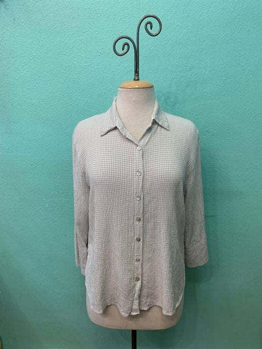 Cut Loose - Women's Easy Crop Shirt Crinkle Check