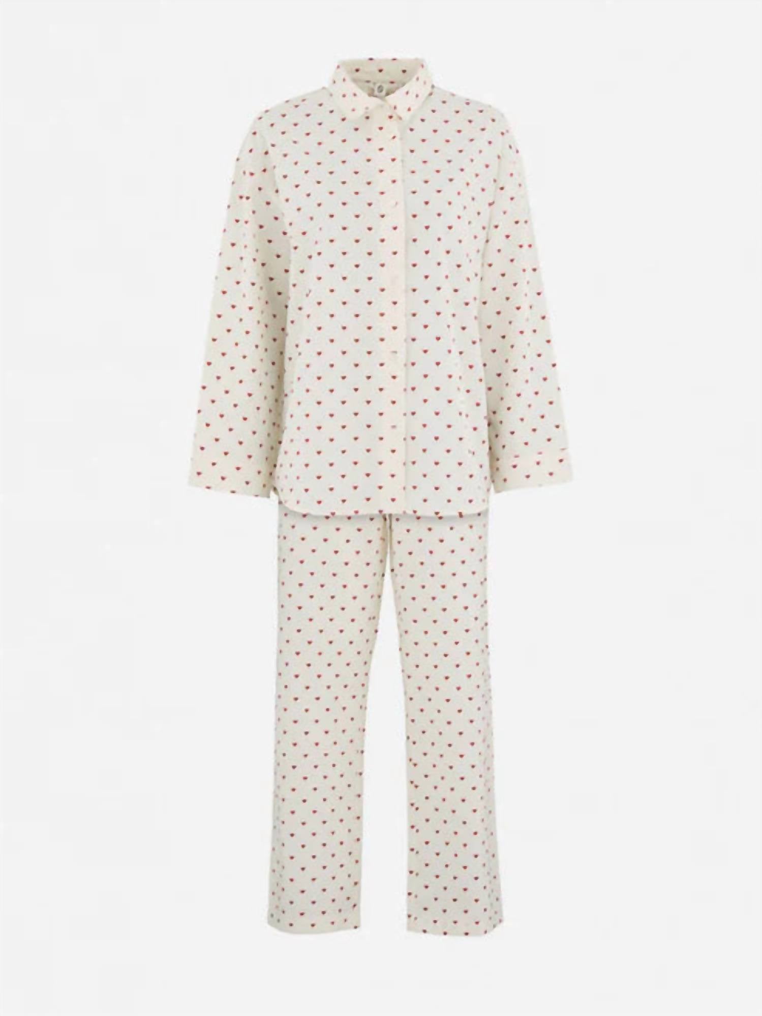 Beck Sondergaard Women's Amor Pyjamas Set in white - women's sleepwear
