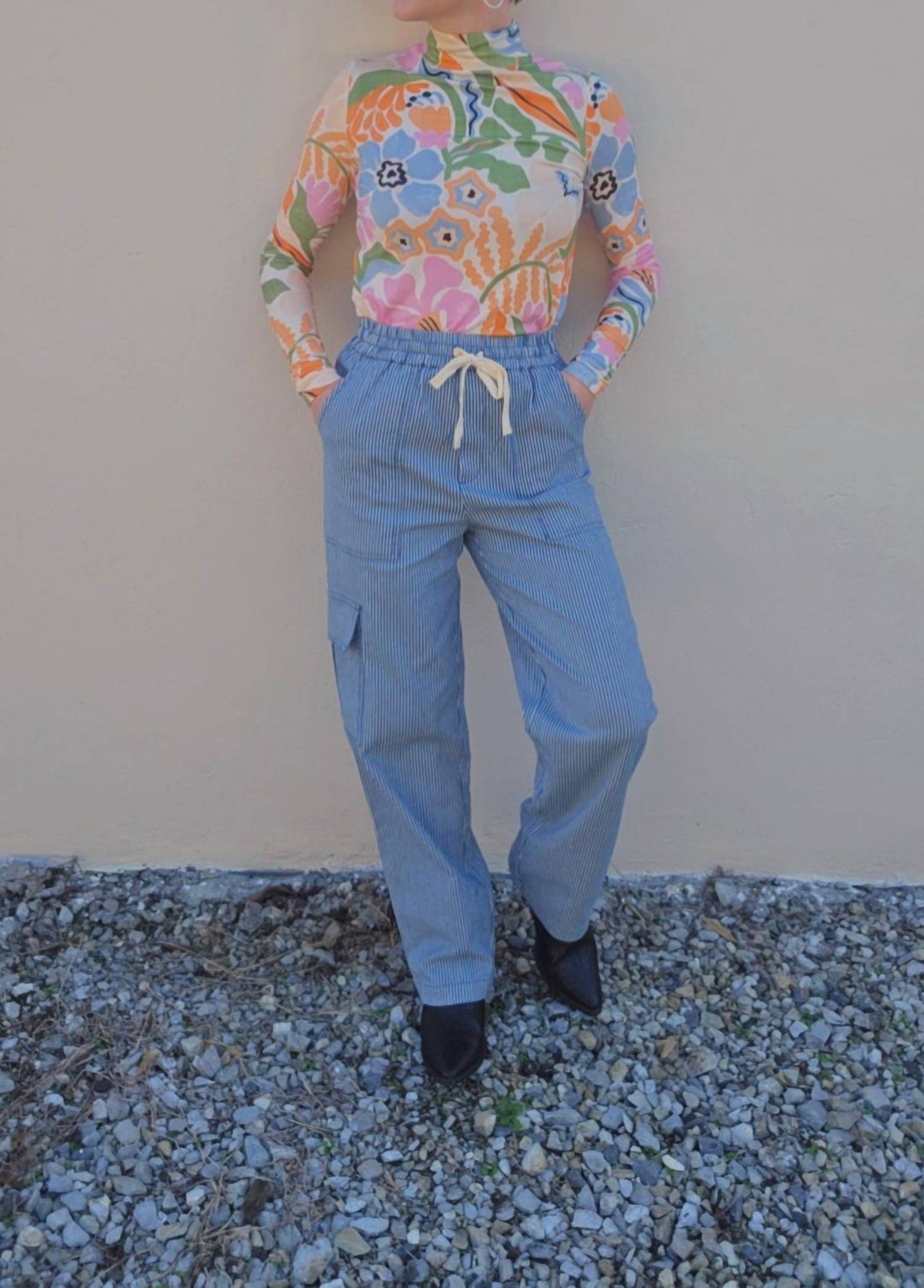 Frnch - Striped Jean Pants