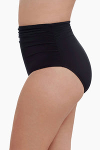 Trimshaper - High Waist Shirred Brief Swim Bottom