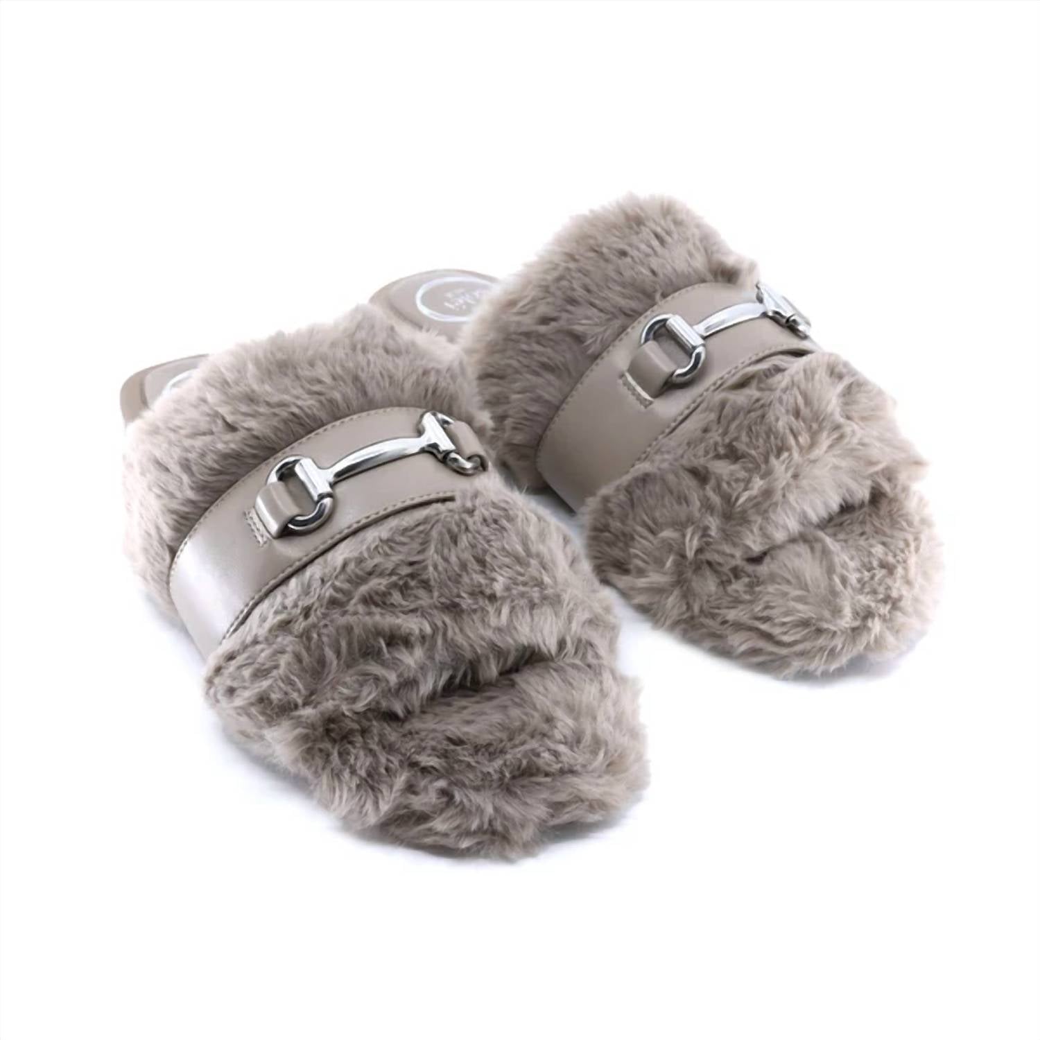 Solei Sea - Women's Hanni Belted Fur Clogs