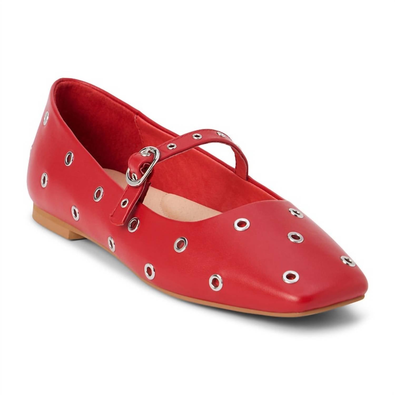 Matisse Women's Mick Ballet Flat Shoe in red - women's flats