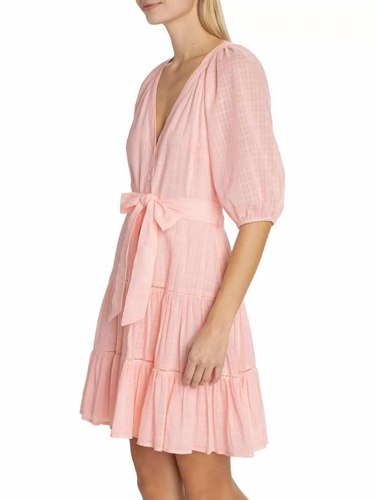 Veronica Beard - Dewey Tiered Cotton Button-up Tie Waist Dress