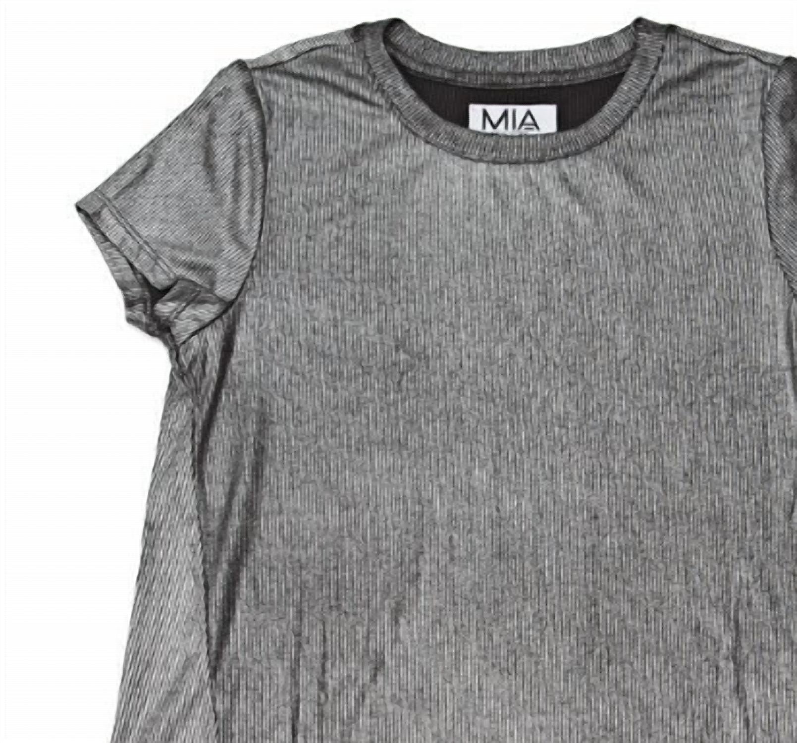 Mia - Girl's Metallic Shine Tee