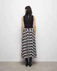The Kooples - Wild Panther Print Midi Skirt