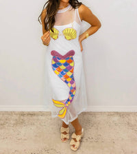Queen Of Sparkles - Sheer Mermaid Midi Coverup