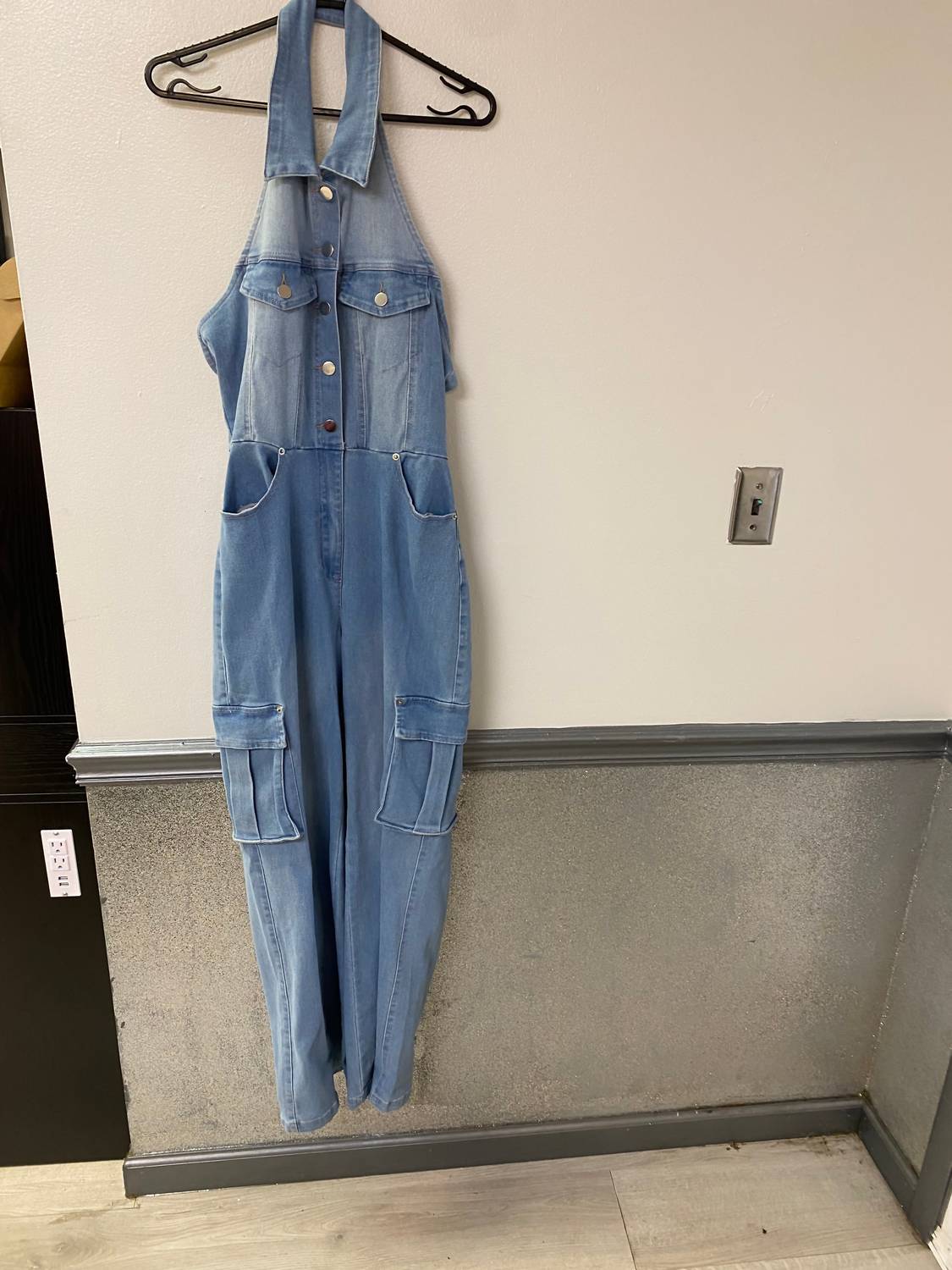 Timing - Denim Halter Jumpsuit