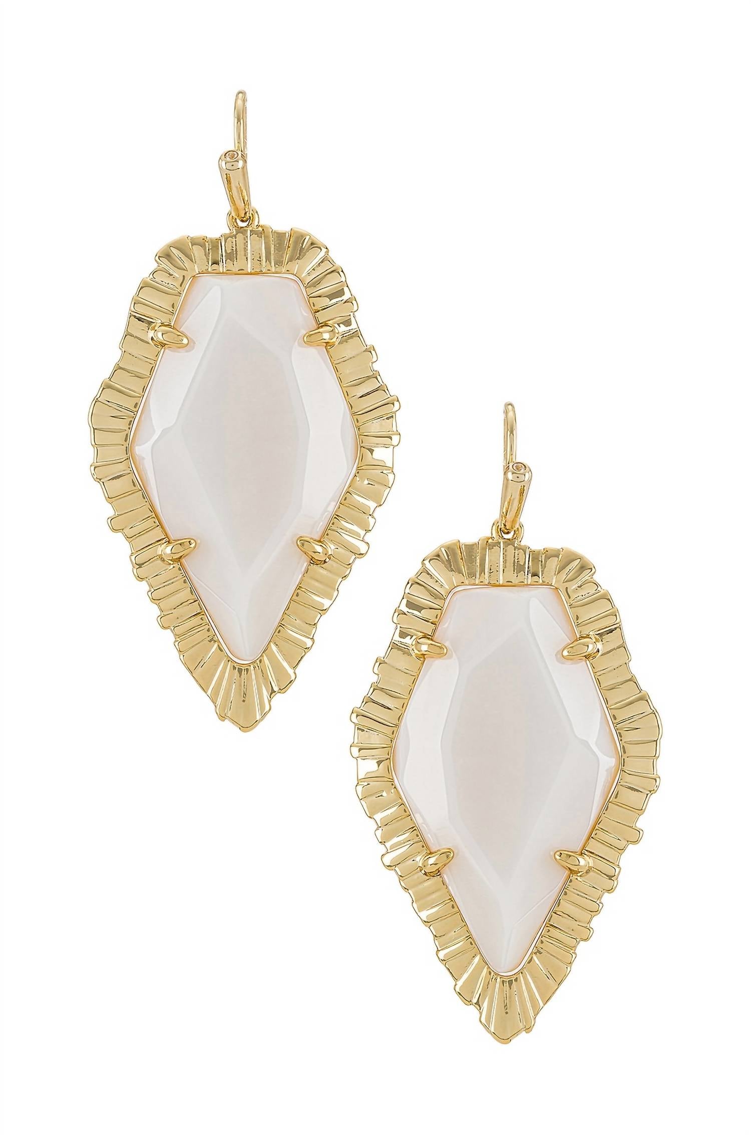 Kendra Scott Women's Tessa Drop Earrings in gold white mussel - women's jewelry