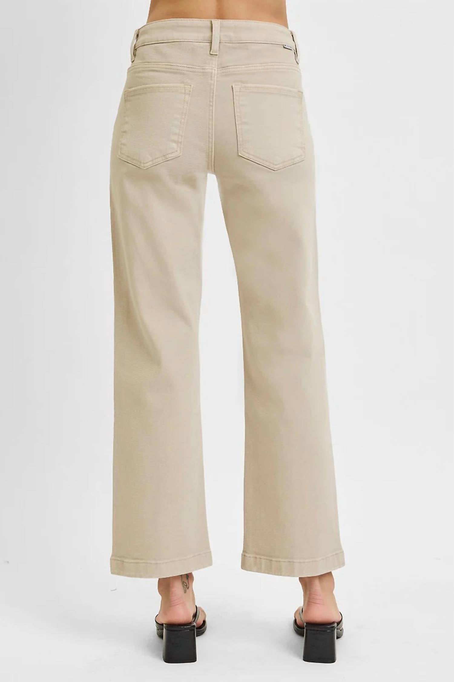 Risen - Serena Tummy Control Mid Rise Ankle Straight Jeans