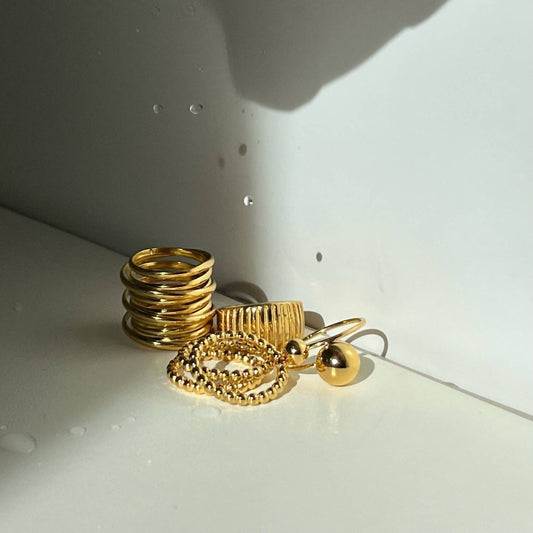 Ellie Vail - Lucia Beaded Triple Ring Set