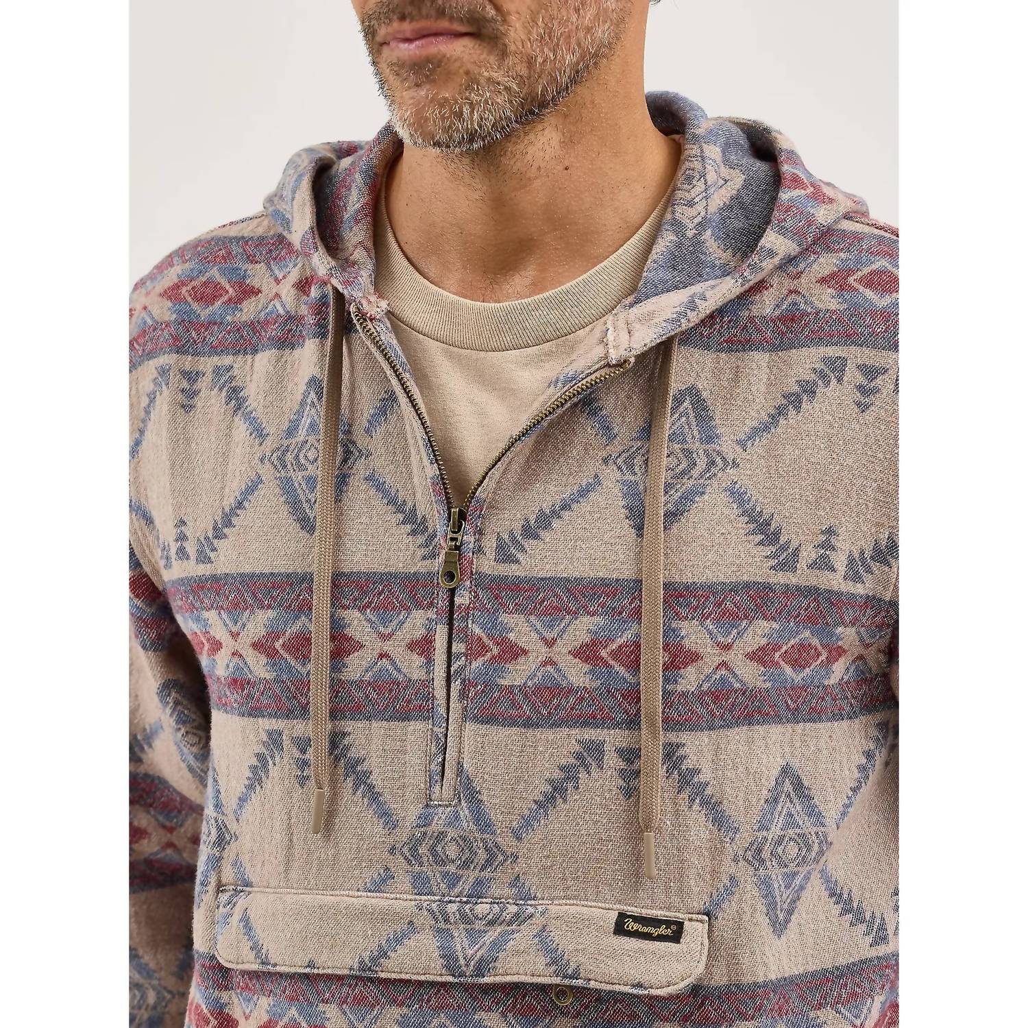 Wrangler - 1/4 Zip Hooded Pullover Jacket