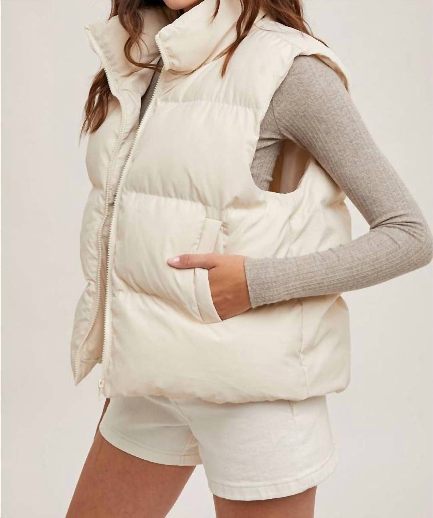 Bluivy - Zipper Front Puffer Vest