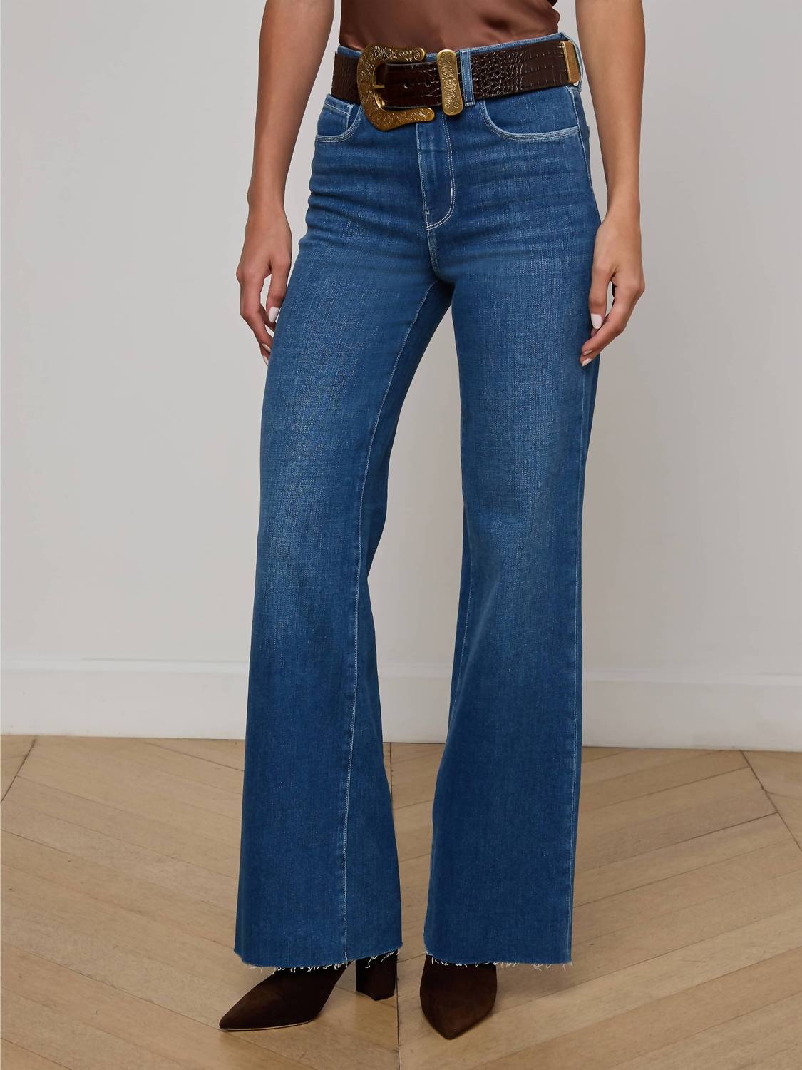 L'Agence - Women's Gage Gwenna Ultra High Rise Wide Leg Flare Jean
