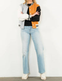 Thml - Colorblock Button Up Jacket