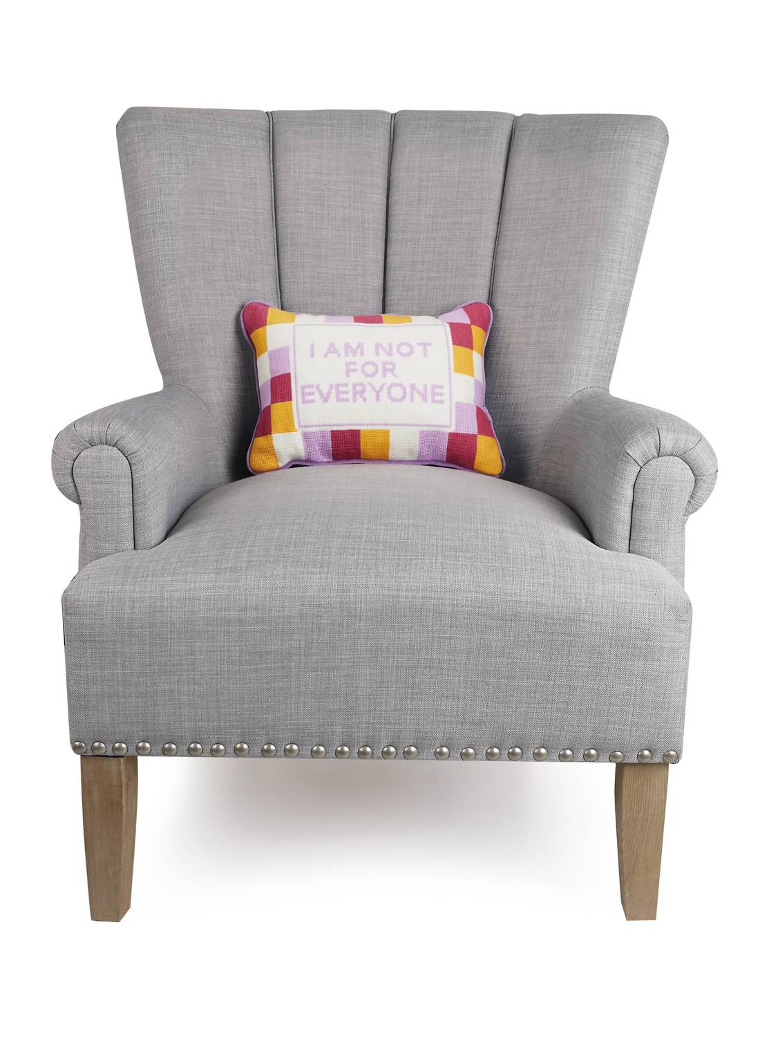 Peking Handicraft - Not For Everyone Embroidered Needlepoint Pillow