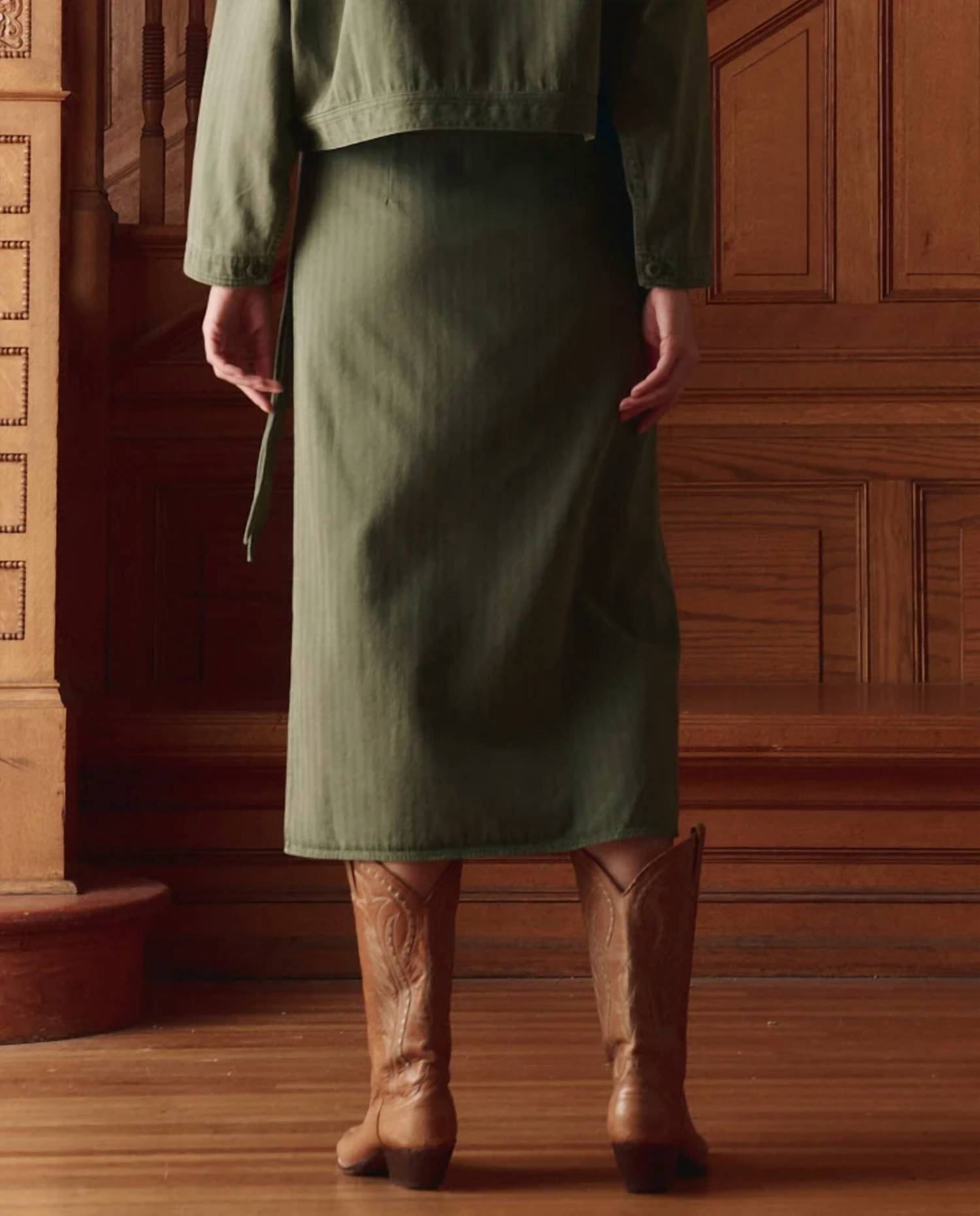 The Great. - Wrap Midi Skirt