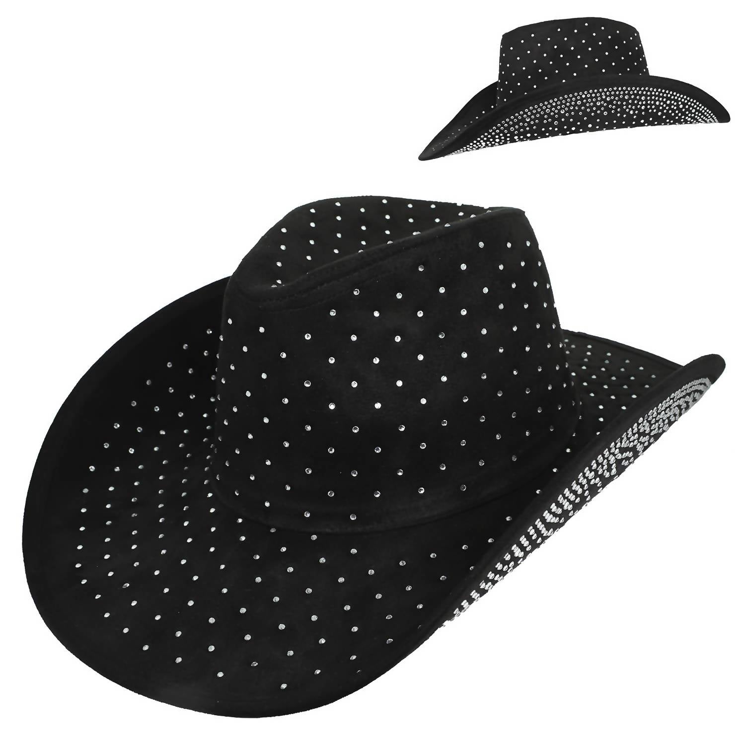 Sophia Collection - Women's Fashion Rhinestone Jeweled Cow Boy Hat