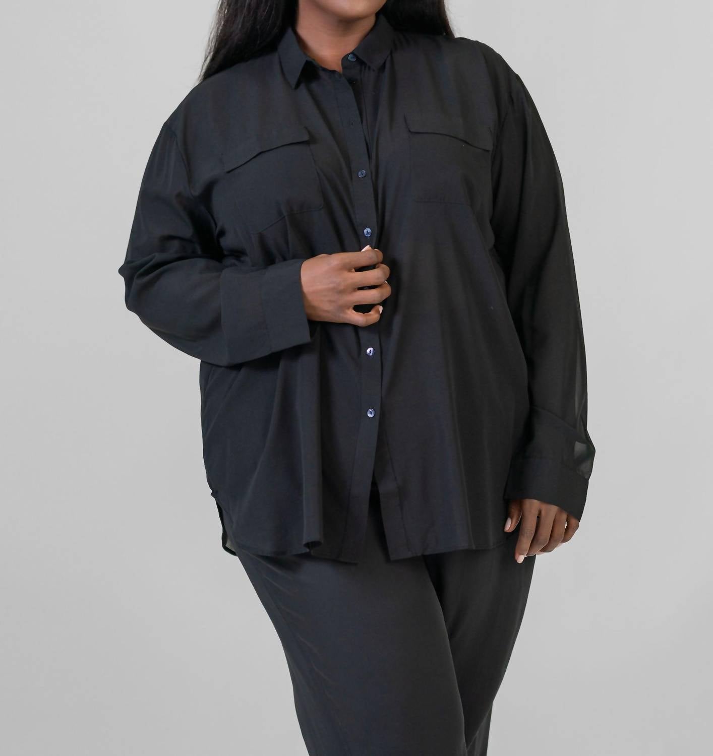Nouvelle / Silk95Five - Monte Carlo Chiffon Shirt - Plus