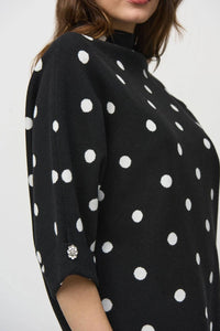 Joseph Ribkoff - Juliette Jacquard Sweater Dot Print Top