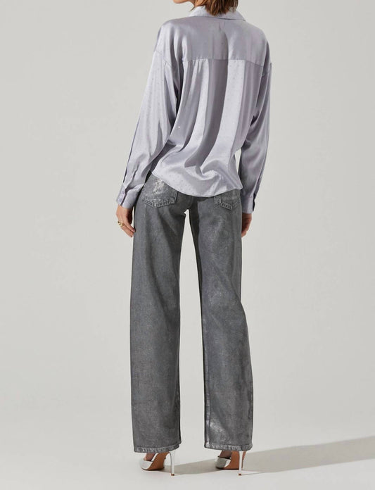 Astr - Sebio Satin Rhinestone Blouse