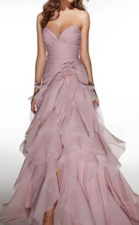 Alyce Paris - Strapless ruffle gown