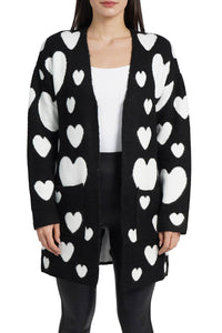 Love Token - Hearts Long Sleeve Cardigan