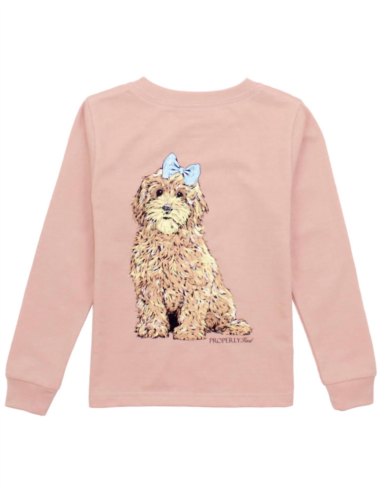 Properly Tied - Girl's Goldendoodle Long Sleeve Tee